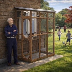 4x6 Lean To Catio Plans – Attached Small Catio (PDF Download)