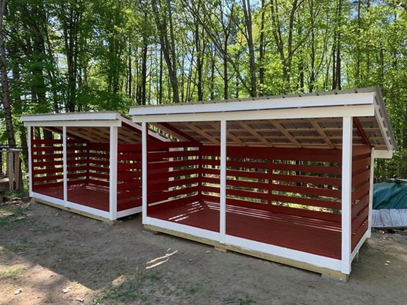 6x12 3 cord firewood shed plans etsy