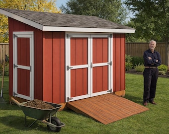 DIY 6x12 Lean to Shed Plans - PDF Download