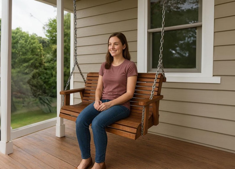 5 ft Porch Swing Bench Plans - PDF Download imagem 1