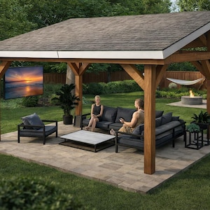 DIY 12x16 Lean To Pavilion Plans – 4 Post Design (PDF Download)