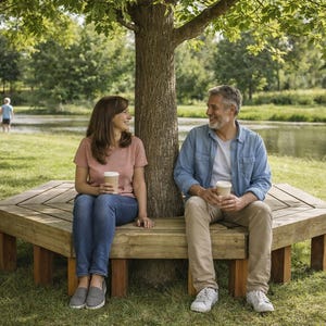 Hexagonal Tree Bench Plans - PDF Download
