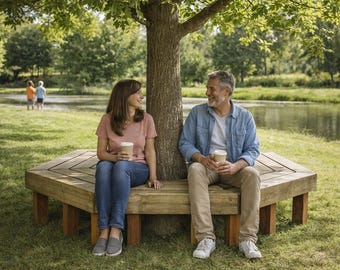Hexagonal Tree Bench Plans - PDF Download
