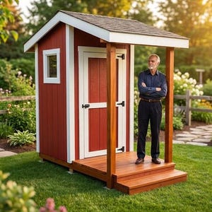 DIY Outhouse with Porch Plans - PDF Download