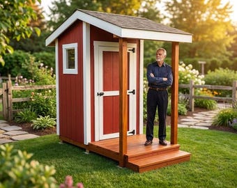 DIY Outhouse with Porch Plans - PDF Download