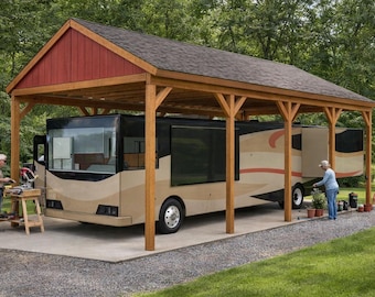 20x40 RV Carport Plans - PDF Download