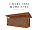 4x16 3 Cord Firewood Shed Plans 