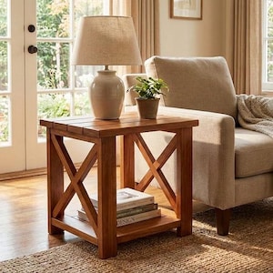 DIY Farmhouse X End Table Plans – Woodworking PDF Download