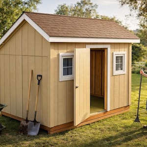 8x12 Saltbox Shed Plans: DIY Storage Shed (PDF Download)