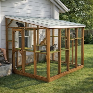 8x8 Outdoor Catio Plans – DIY Cat Enclosure - PDF Download
