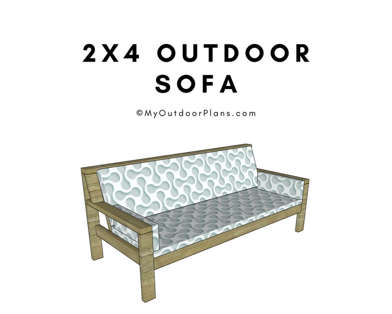 2x4 Wood Outdoor Sofa Plans - PDF Download - Etsy