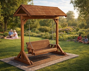 Porch Swing Frame with roof Plans - PDF Download