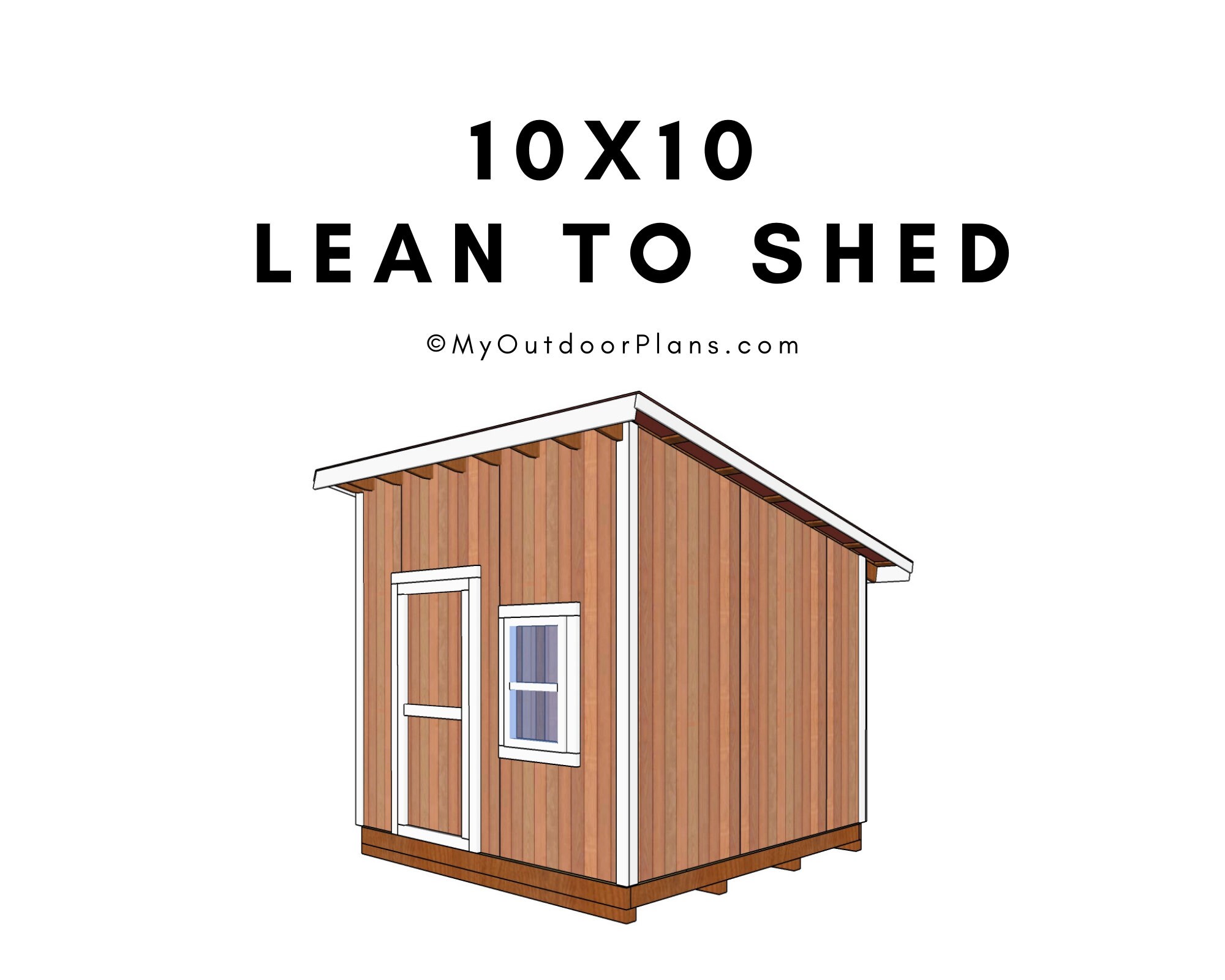 8x8 Lean To Shed Plans Etsy