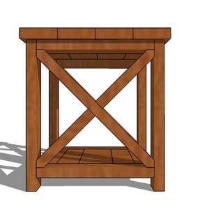 DIY Farmhouse X End Table Plans – Woodworking PDF Download - Etsy