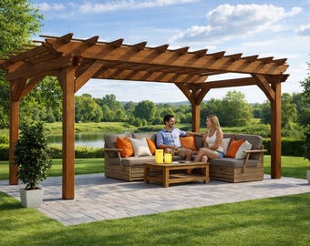 10x18 Free Standing Pergola Plans - PDF Download