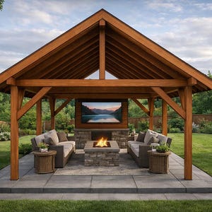 14x20 Gable Pavilion Plans - Garden Gazebo Plans - PDF Download