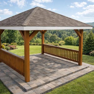 12x12 Hip Roof Gazebo Plans - DIY Pavilion (Digital Download)