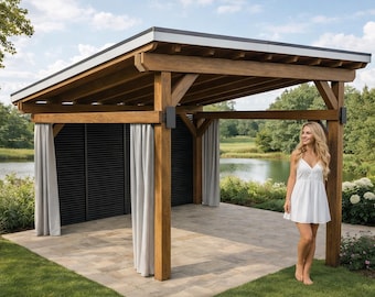 DIY 12x14 Lean to Modern Gazebo Plans - PDF Download