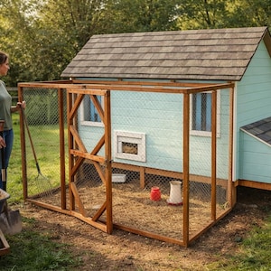 4x8 Chicken Coop with Run Plans - PDF Download