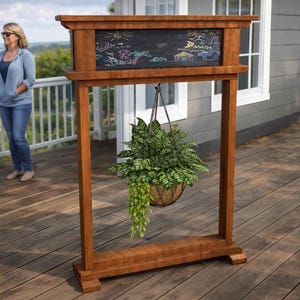 DIY Hanging Plant Stand Plans – Outdoor Chalkboard Sign (PDF Download)