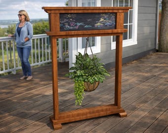 DIY Hanging Plant Stand Plans – Outdoor Chalkboard Sign (PDF Download)