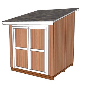 DIY 8x8 Lean to Shed Plans - Small Garden Shed Plans - PDF Download