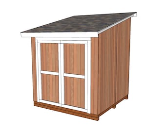 DIY 8x8 Lean to Shed Plans - Small Garden Shed Plans - PDF Download