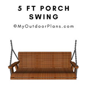 5 ft Porch Swing Bench Plans