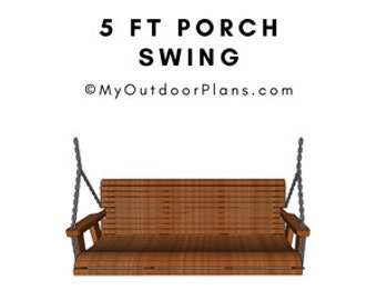 5 ft Porch Swing Bench Plans