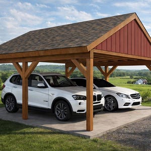 2 Car Carport Plans - PDF Download