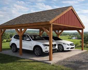 2 Car Carport Plans - PDF Download