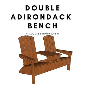 Double Adirondack Chair Bench with Table Plans