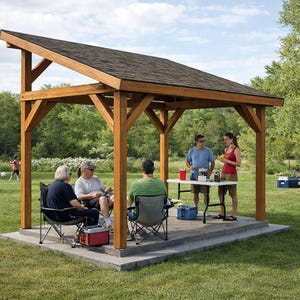 10x14 Lean to Pavilion - DIY Plans - PDF Digital Download