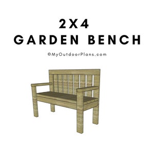 2x4 Simple Garden Bench - Outdoor DIY Furniture