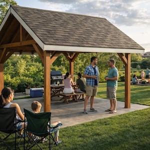 10x10 Gable Pavilion Plans - PDF Download