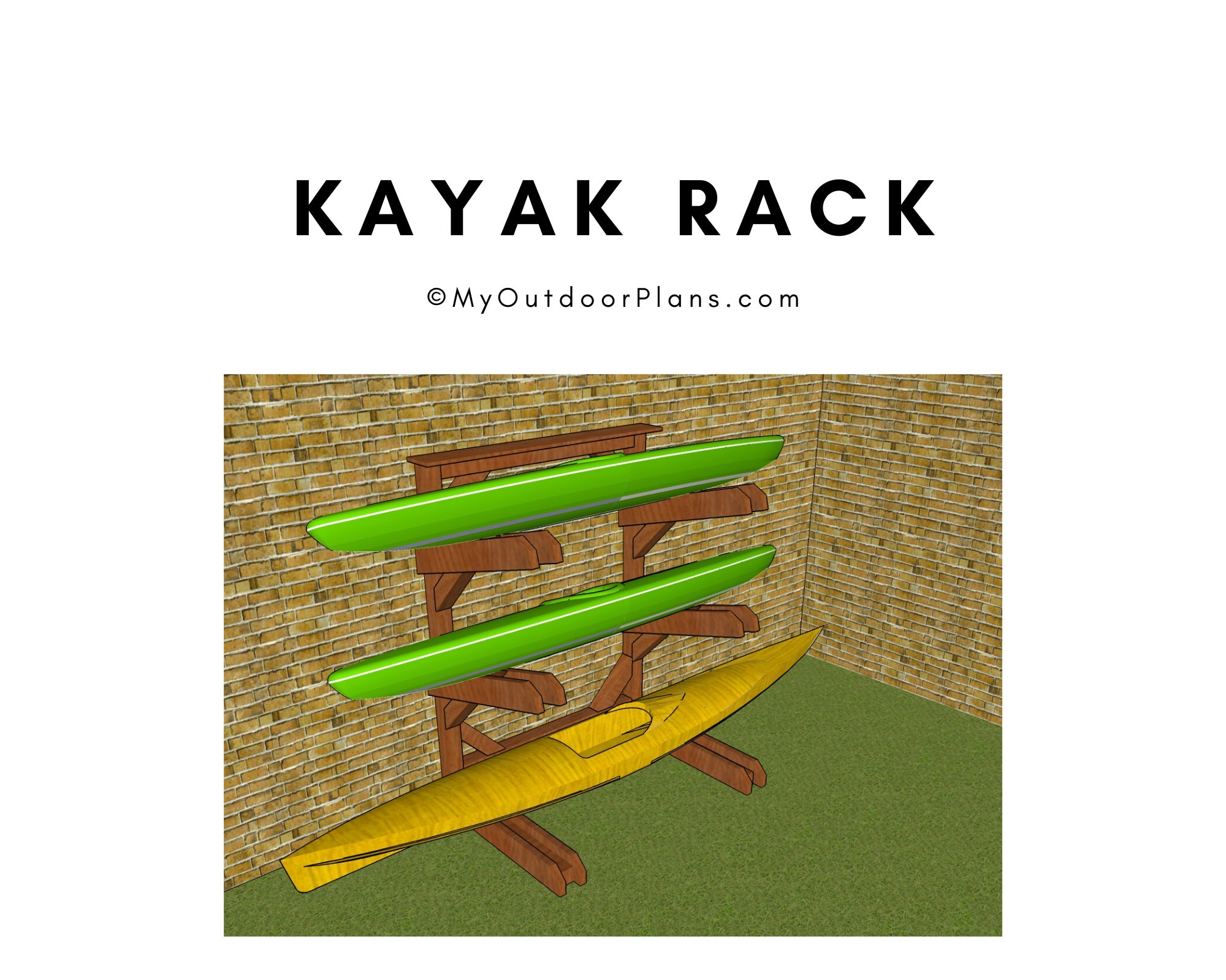 Kayak Rack Cad Block Kayak Storage Rack Plans - PDF Download - Etsy