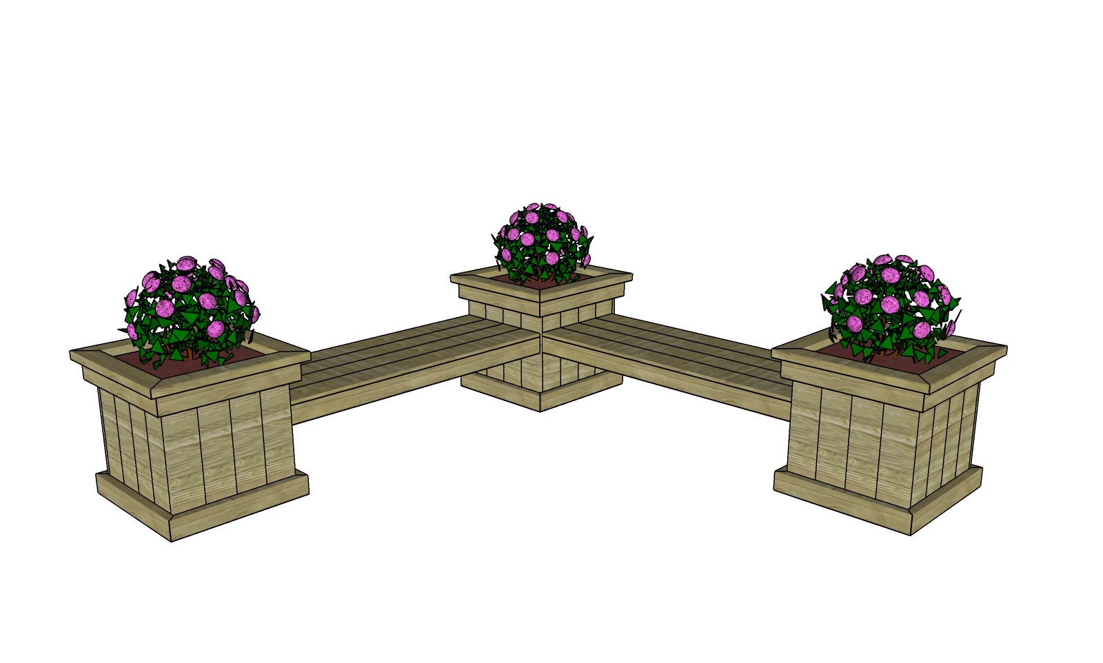 DIY Planter Bench Plans - PDF Download - Etsy