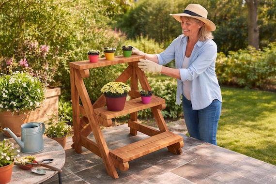 3 Tier Plant Stand Plans - PDF Download