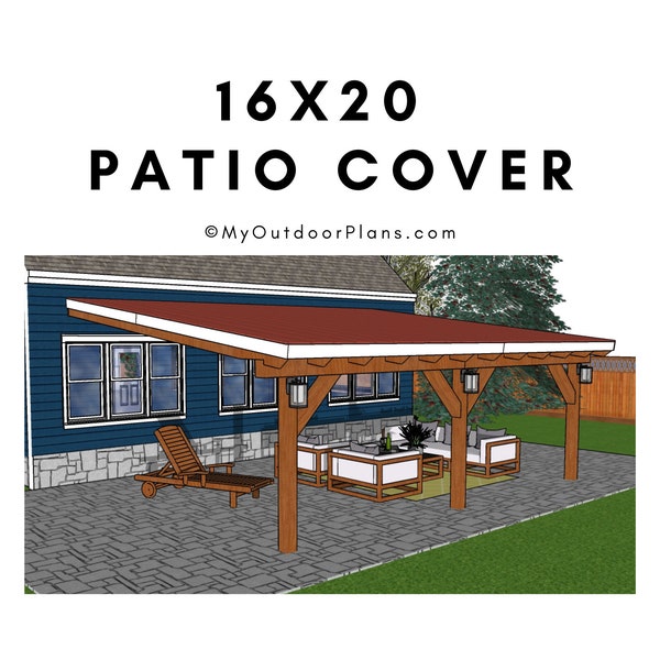 16x20 Patio Cover Plans - PDF Download