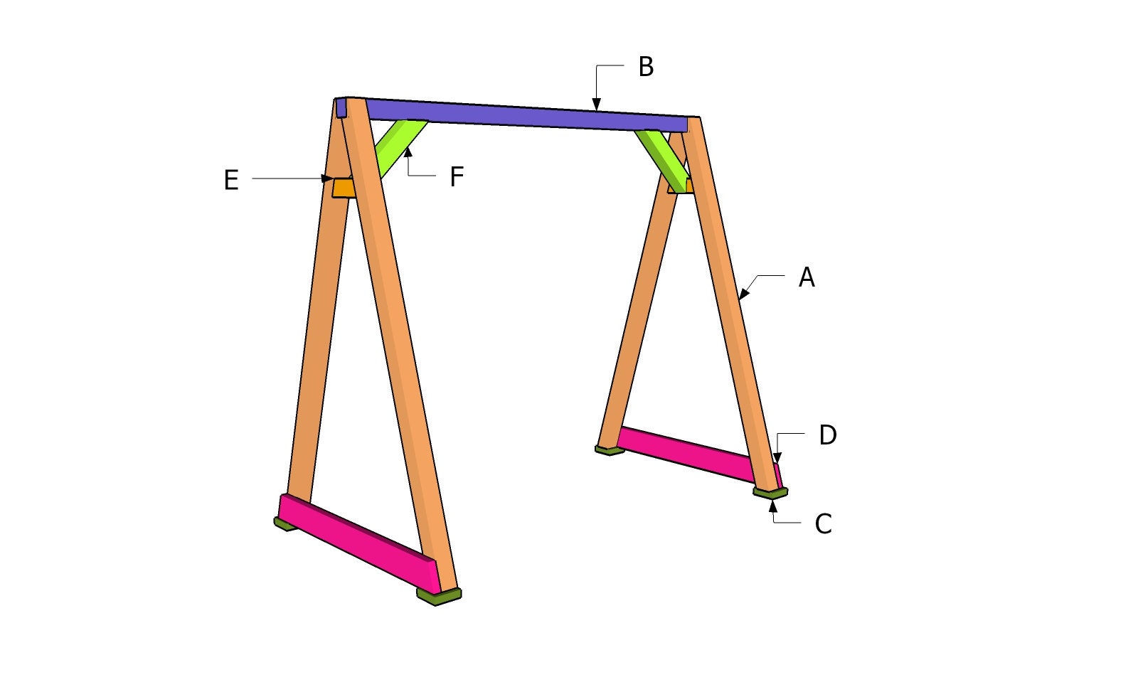 Aframe Porch Swing Stand Plans Etsy Canada