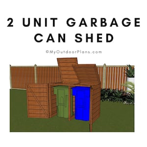 DIY Plans - 2 unit Garbage Can Shed Plans - PDF Download