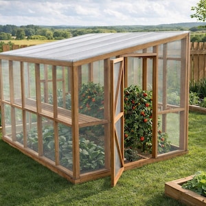 DIY 8x10 Lean to Greenhouse Plans - PDF Download