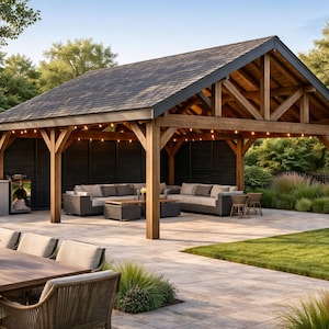 24x24 Gable Pavilion Plans – DIY Carport, Step-by-Step (PDF Download)