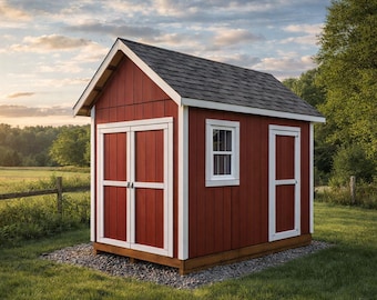 8x12 Gable Garden Shed Plans – DIY Project (PDF Download)