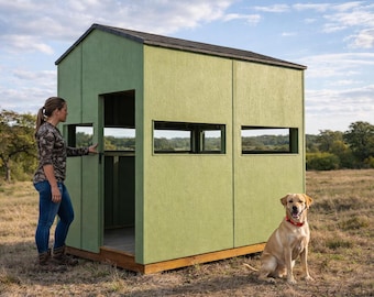 6x8 Deer Blind DIY Plans - Hunting Blind with Gable Roof (PDF Download)