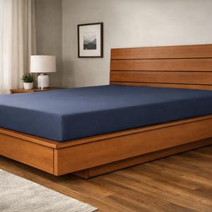 DIY Queen Size Floating Bed Plans – Wood Platform Bed (PDF Download)