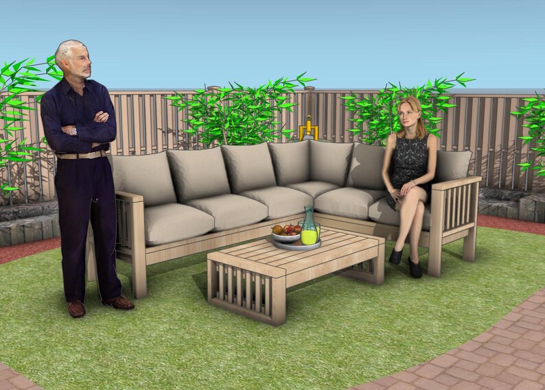 DIY Outdoor Sectional Sofa Plans - PDF Download - Etsy