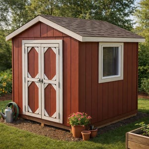 8x8 Garden Shed Plans - Small Gable Shed DIY - PDF Download