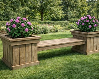 DIY Planter Bench Plans - PDF Download