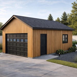 16x24 Gable Roof Garage Plans: DIY Workshop & Storage (PDF Download)